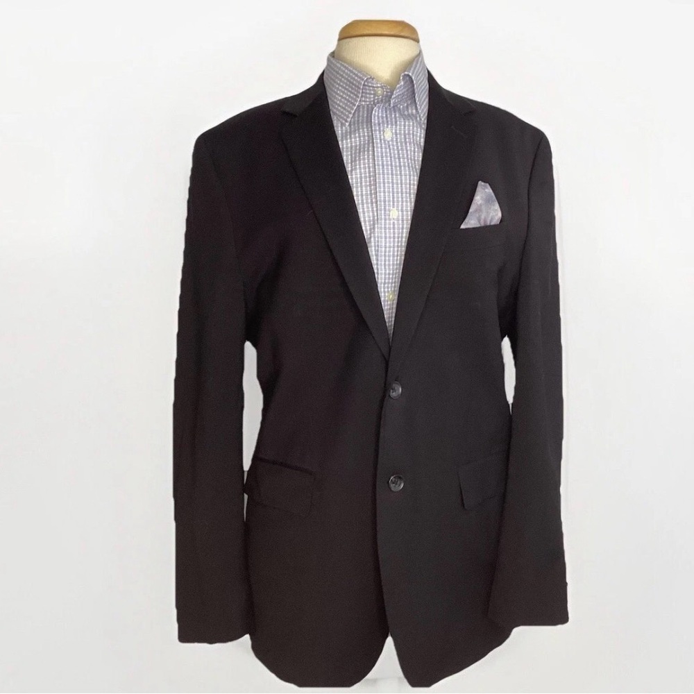 Banana Republic Black WoolTailored Fit Lanificio F.lli Cerruti Blazer/ Jacket 42